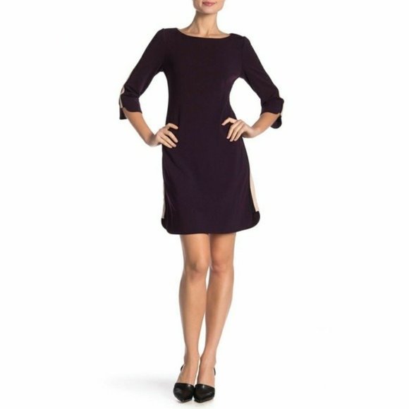 Vince Camuto Navy Blue Side Stripe Shift Dress 14 - Picture 10 of 10